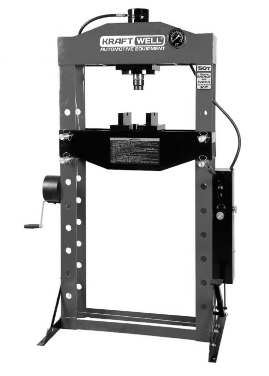 Пресс 50 т. сварная рама с ручным и ножным приводом