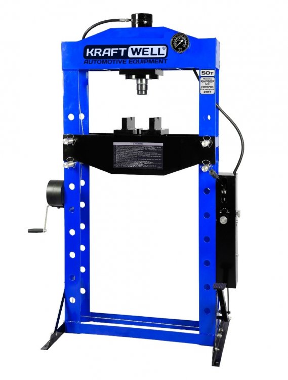 Пресс 50 т. сварная рама с ручным и ножным приводом