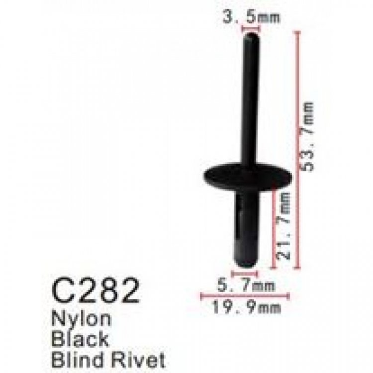 Клипса для крепления внутренней обшивки а/м БМВ/ Вольво пластиковая (100шт/уп.)