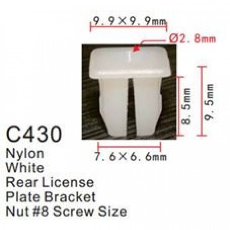 Клипса для крепления внутренней обшивки а/м Ниссан/ Пежо/ Рено пластиковая (100шт/уп.) Клипса для крепления внутренней обшивки а/м Ниссан/ Пежо/ Рено пластиковая (100шт/уп.)