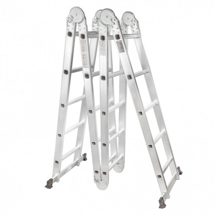 Лестница складная многофункциональная (4х5ступеньки,ширина ступеньки 32см,3*3,, стремянка-280см, лестница-570см, max нагрузка 150кг, вес 14кг)