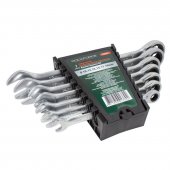 Набор ключей комбинированных трещоточных 7пр. (8,10,12-14,17,19мм) в пласт. держателе Набор ключей комбинированных трещоточных 7пр. (8,10,12-14,17,19мм) в пласт. держателе