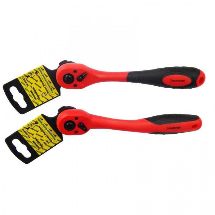 Трещотка с прорезиненной противоскользящей рукояткой 3/8" (72зуб.)