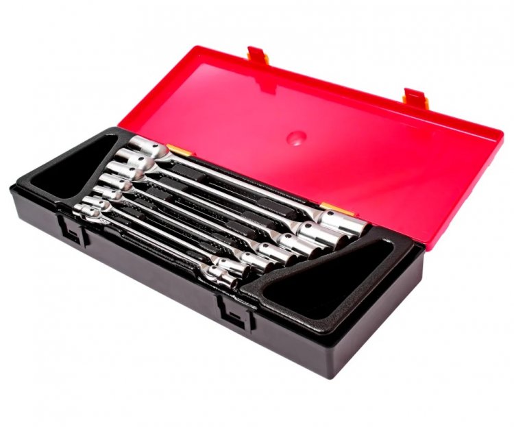 Набор ключей торцевых шарнирных 6-19мм (в кейсе) 7шт