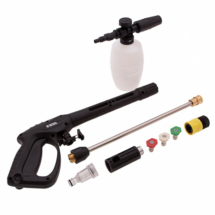 Моечная машина высокого давления R-180i, 2400 Вт, 180 бар, 7,5 л/мин, асинх. двиг.// Denzel Моечная машина высокого давления R-180i, 2400 Вт, 180 бар, 7,5 л/мин, асинх. двиг.// Denzel