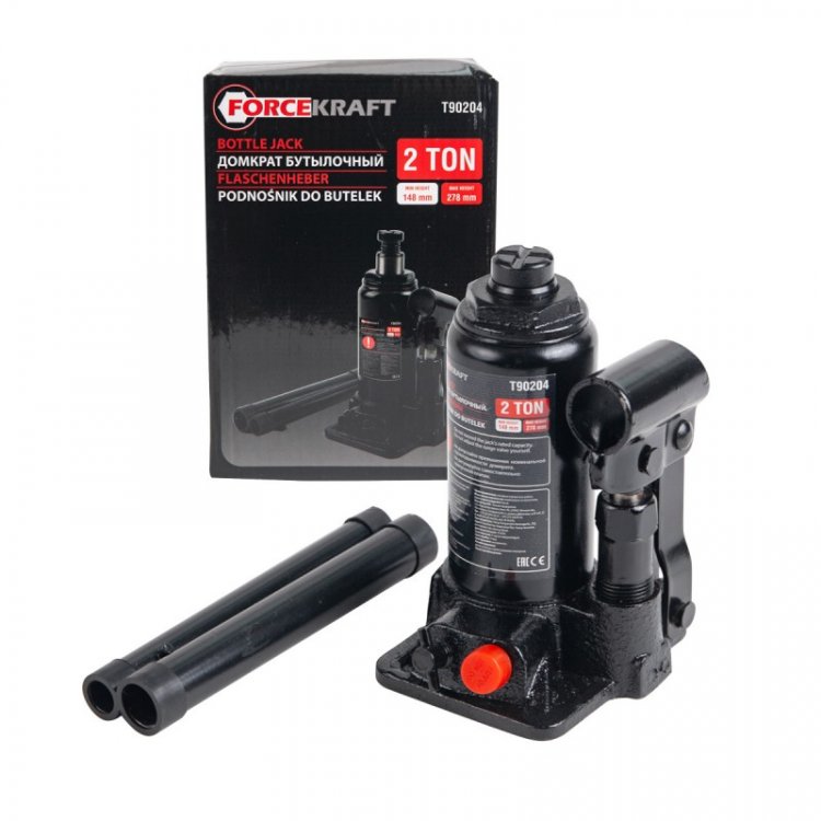 Домкрат бутылочный  2т с клапаном (h  min 148мм,h max 278мм) Домкрат бутылочный  2т с клапаном (h  min 148мм,h max 278мм)
