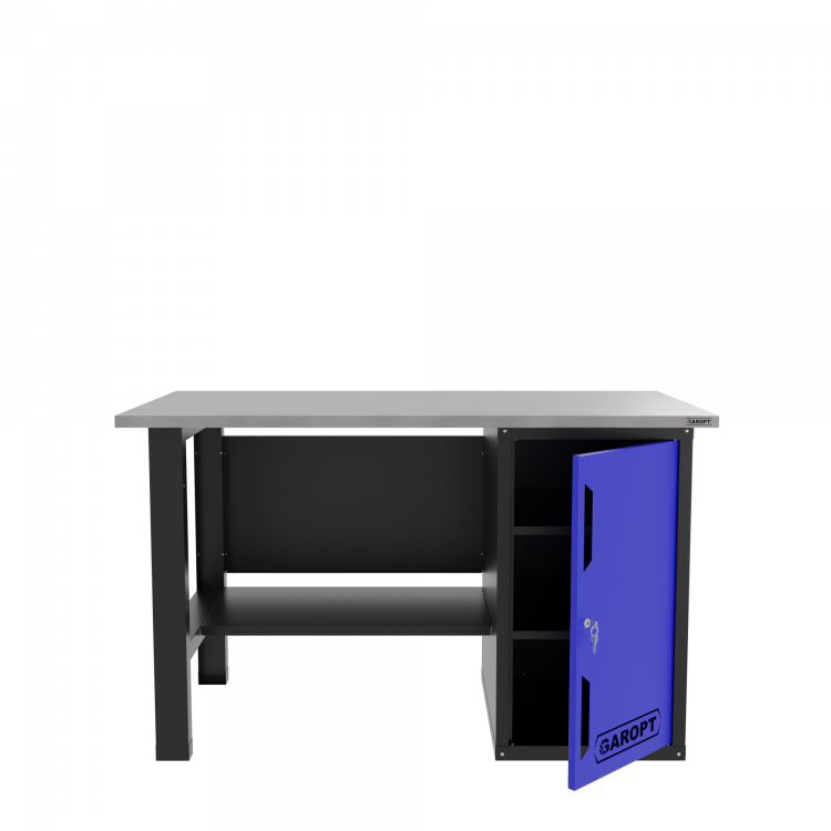 Верстак однотумбовый для слесарных работ 1400*700 GAROPT синий, GT1400STD.blue