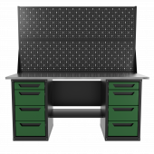 Верстак двухтумбовый 4 ящиков /4 ящиков с двумя экранами, зеленый 1800*700 GAROPT, GT1800Y4Y4PP2.green