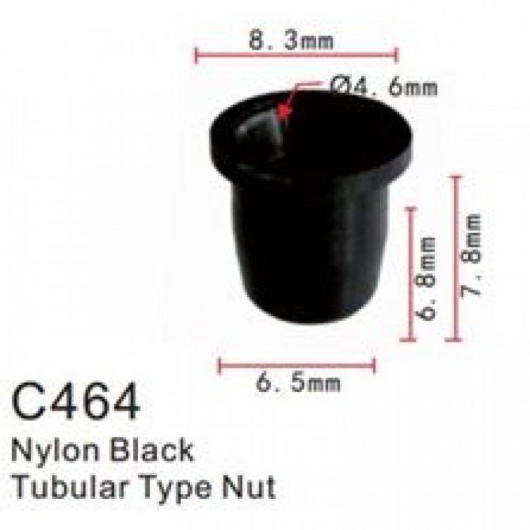 Клипса для крепления внутренней обшивки а/м универсальная пластиковая (100шт/уп.)