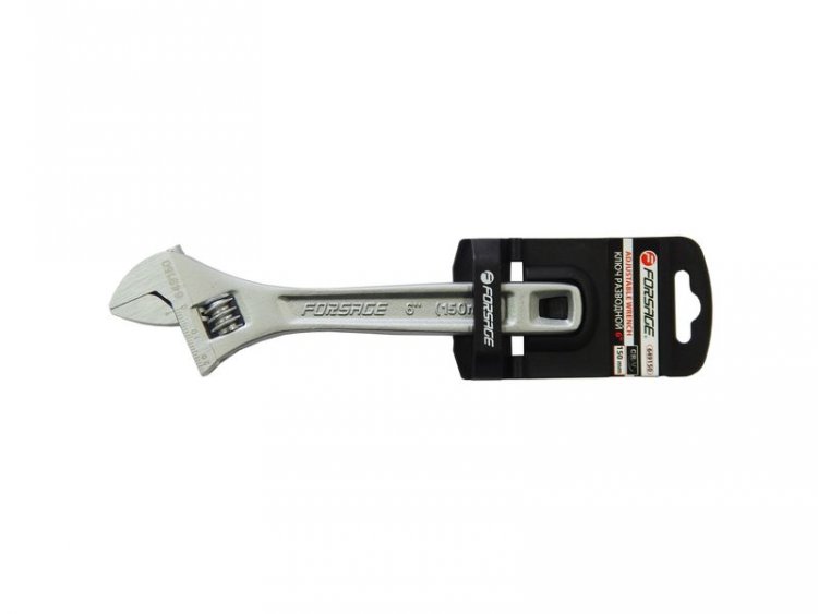 Ключ разводной Profi CRV 6"-150мм (захват 0-20мм), на пластиковом держателе