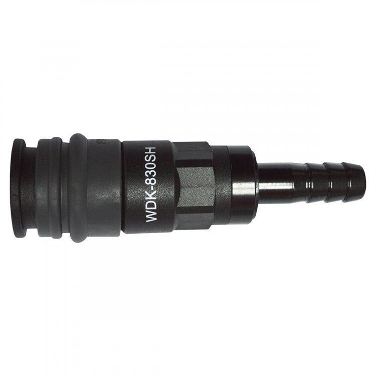WDK-830SH Композитное пневматическое быстроразъёмное соединение с креплением шланга "ёлочка" WDK-830SH Композитное пневматическое быстроразъёмное соединение с креплением шланга "ёлочка"