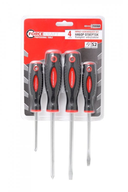 Набор отверток магнитных "Profi"4пр.(SL:5.5х100,6.5х125мм; PH:1х75,2х125мм)в блистере