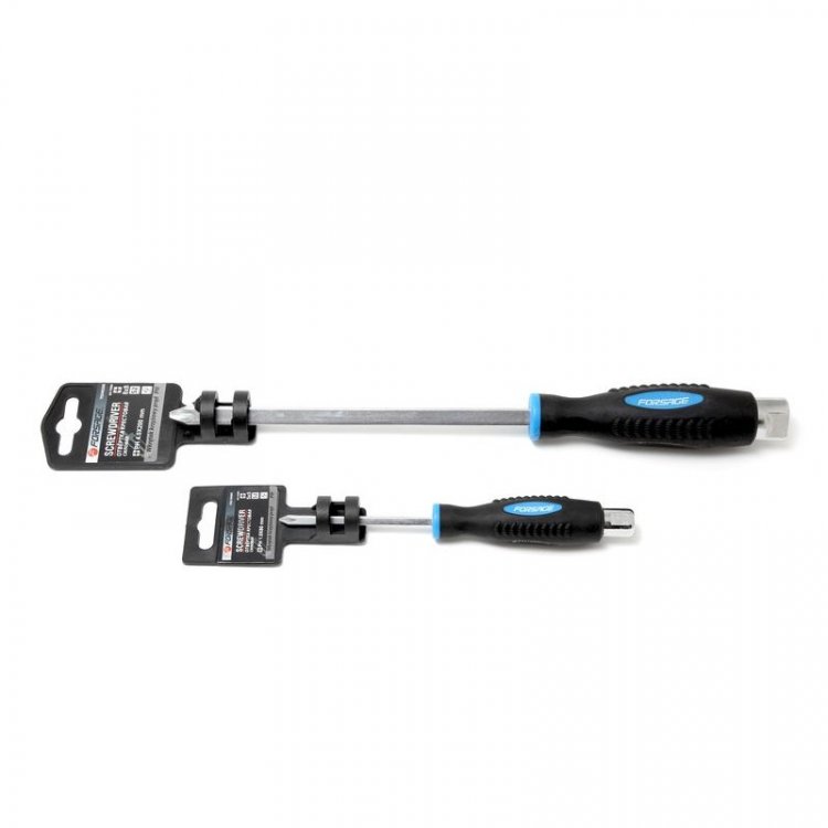 Отвертка крестовая силовая магнитная "Profi" S2 PH4.0х200мм, на пластиковом держателе