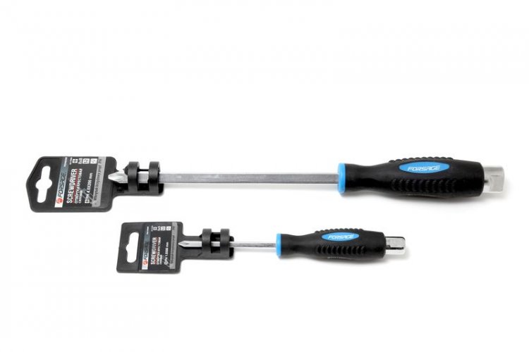 Отвертка крестовая силовая магнитная "Profi" S2 PH4.0х200мм, на пластиковом держателе