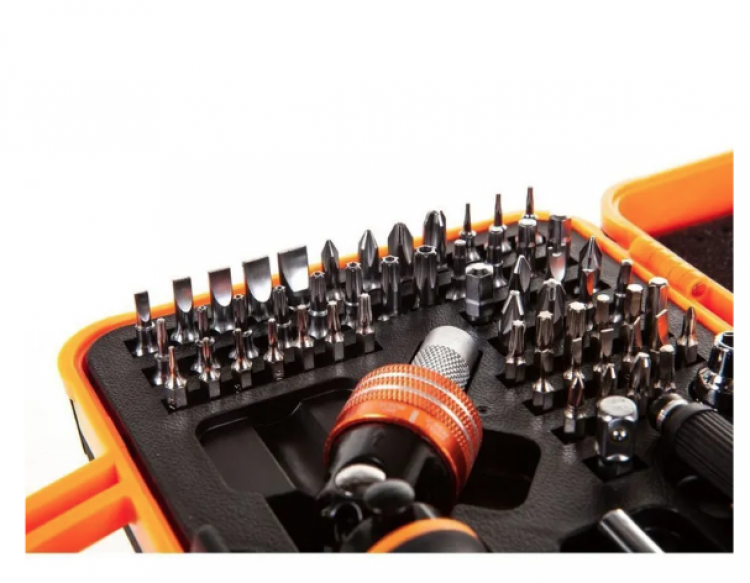 Набор отверток реверсивных поворотных, для ювелирных и точных работ, с гибким удлинителем, комплектом бит и головок (69пр.)в кейсе. Набор отверток реверсивных поворотных, для ювелирных и точных работ, с гибким удлинителем, комплектом бит и головок (69пр.)в кейсе.