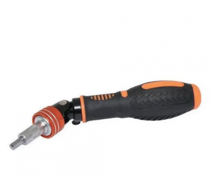 Набор отверток реверсивных поворотных, для ювелирных и точных работ, с гибким удлинителем, комплектом бит и головок (69пр.)в кейсе. Набор отверток реверсивных поворотных, для ювелирных и точных работ, с гибким удлинителем, комплектом бит и головок (69пр.)в кейсе.