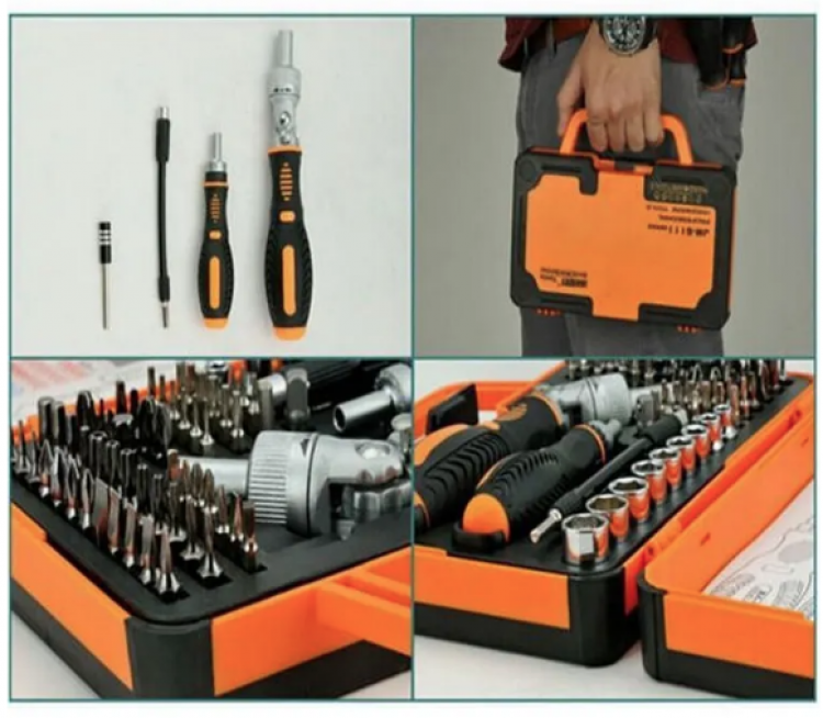 Набор отверток реверсивных поворотных, для ювелирных и точных работ, с гибким удлинителем, комплектом бит и головок (69пр.)в кейсе. Набор отверток реверсивных поворотных, для ювелирных и точных работ, с гибким удлинителем, комплектом бит и головок (69пр.)в кейсе.