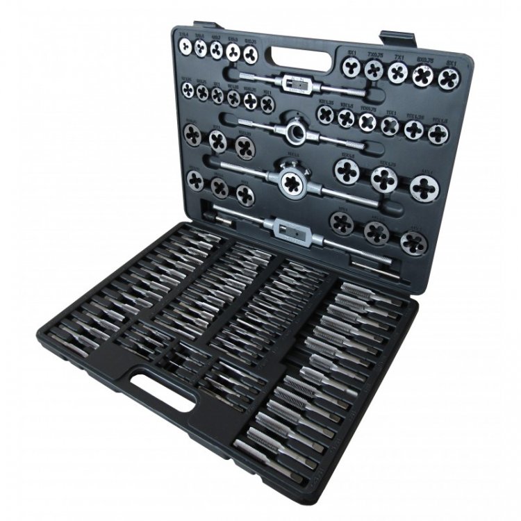 Набор метчик.и плашек110пр(2х0.4,3х0.5,4х0.7,5х0.8,6х0.75-1,8х0.75-1,25,9х0.75-1.25,10х0.75-1.5,11х0.75/1/1.25/1.5, 12х0.75-1.75,14х1-2,16х1-2,18х1.5)