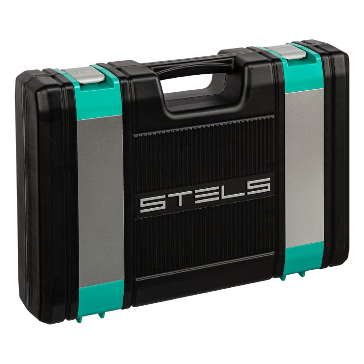 Набор инструментов 1/2", 1/4", CrV, пластиковый кейс 76 предм, Stels Набор инструментов 1/2", 1/4", CrV, пластиковый кейс 76 предм, Stels
