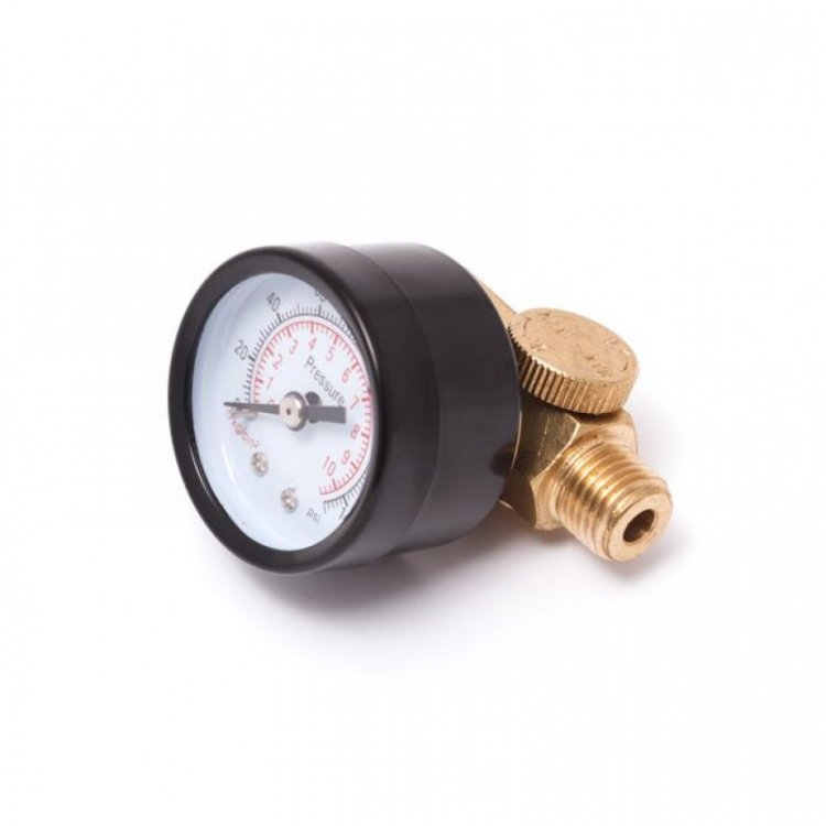 Регулятор мини с индикатором давления резьба 1/4" (0-10bar) Регулятор мини с индикатором давления резьба 1/4" (0-10bar)