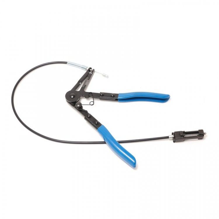 Cъемник пружинных хомутов  на топливных шлангах с гибким захватом в блистере