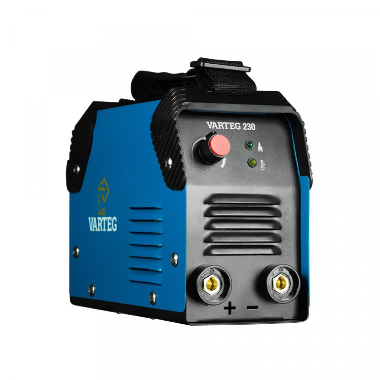 Сварочный аппарат Varteg 230 - Работает от 140В. Горячий старт, форсаж дуги, антизалипание. MMA, розетки 25 мм2, напряжение питания: 220В±15%, Диапазон сварочного тока: 20-230А, ПВ: 60%, ремень для переноски, комплектация: кабели 1,2 м, электрододерж Сварочный аппарат Varteg 230 - Работает от 140В. Горячий старт, форсаж дуги, антизалипание. MMA, розетки 25 мм2, напряжение питания: 220В±15%, Диапазон сварочного тока: 20-230А, ПВ: 60%, ремень для переноски, комплектация: кабели 1,2 м, электрододерж