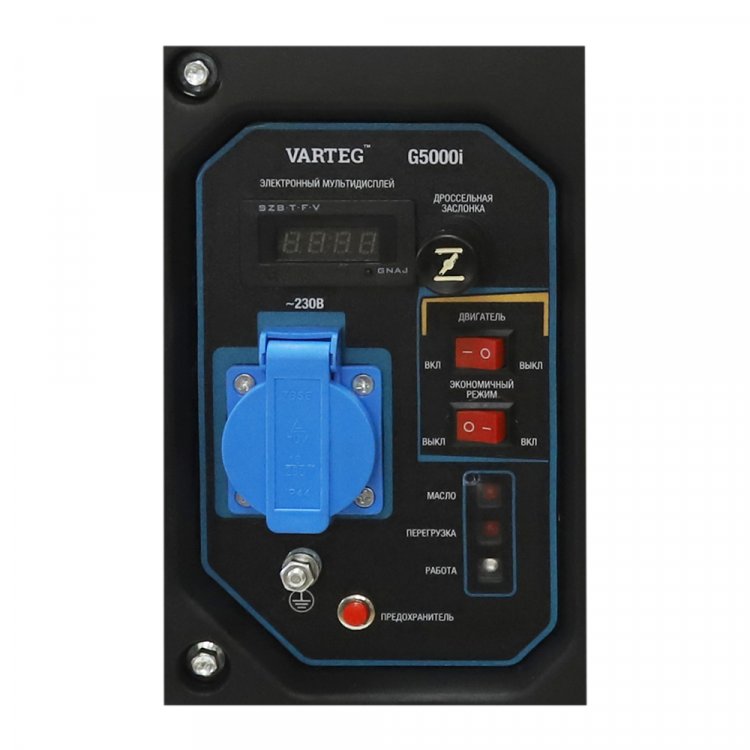 Бензиновый инверторный генератор VARTEG G5000i - Бензиновый инверторный генератор VARTEG G5000i (4,3 - 4,7 кВт / 1 * 230В-16А / 7 л.с. / топливный бак 8.5 л / МФД 4в1 / маслодатчик / экономичный режим / ручной запуск / медь / вес 32.5 кг) (арт. 8457) Бензиновый инверторный генератор VARTEG G5000i - Бензиновый инверторный генератор VARTEG G5000i (4,3 - 4,7 кВт / 1 * 230В-16А / 7 л.с. / топливный бак 8.5 л / МФД 4в1 / маслодатчик / экономичный режим / ручной запуск / медь / вес 32.5 кг) (арт. 8457)