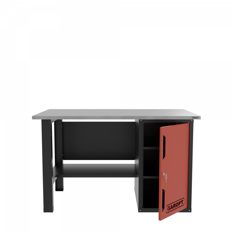 Верстак однотумбовый для слесарных работ 1400*700 GAROPT красный, GT1400STD.red