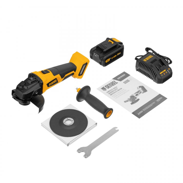 Машина углошлифовальная аккумуляторная бесщет. BLG-IB-18-125-4, Li-ion, 18 В// Denzel Машина углошлифовальная аккумуляторная бесщет. BLG-IB-18-125-4, Li-ion, 18 В// Denzel