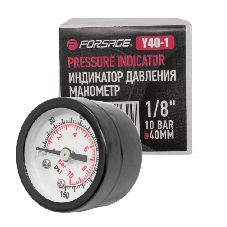 Индикатор давления манометр 1/8" 10bar(D-40мм)
