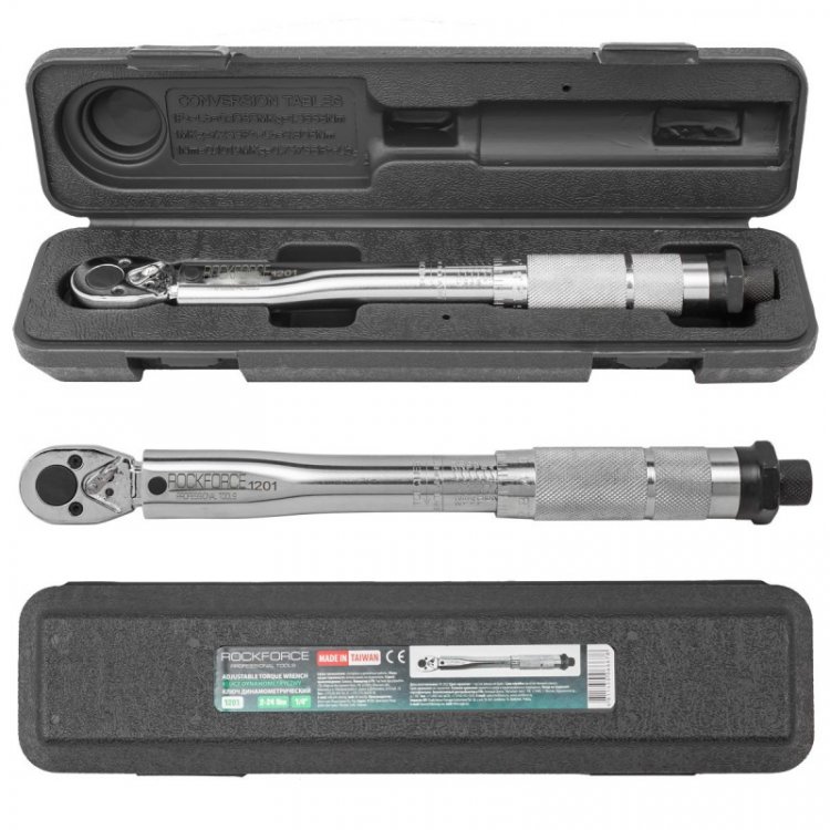 Ключ динамометрический щелчкового типа "Profi" 2-24Нм 1/4'',в пластиковом футляре (Taiwan)