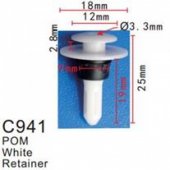 Клипса для крепления внутренней обшивки европейских а/м пластиковая (100шт/уп.)