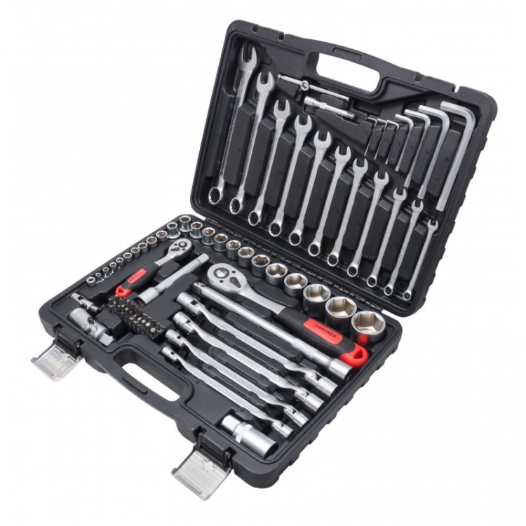 1/4"&1/2" Набор инструмента 76пр. (6-гран.)(4-32мм) 1/4"&1/2" Набор инструмента 76пр. (6-гран.)(4-32мм)