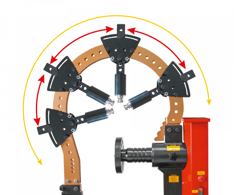 Фаворит-Престиж  (ДП17.000М СБ) Предназначен для правки особо сложных повреждений литых и кованых легкосплавных дисков, а также для правки «восьмерки» и спиц дисков от 10 до 26 дюймов включительно