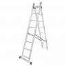 Лестница комбинированная двухсекционная (2х13ступенек, max нагрузка 150кг, вес 12,4кг)