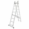 Лестница комбинированная двухсекционная (2х13ступенек, max нагрузка 150кг, вес 12,4кг)
