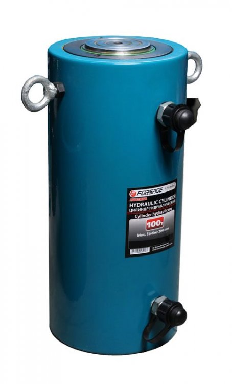 Цилиндр гидравлический двойного действия 100т(ход штока-300мм, Ø штока-90мм,общий Ø-175мм, L-489мм, 700bar)