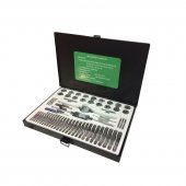 Набор метчиков и плашек метрический 58пр. (М3х0.5/0.6, М3.5х0.6, М4х0.7/0.75, М5х0.8/0.9, М6х0.75/1, М7х0.75/1,М8х1/1.25, М10х1.25/1.5, М12х1.25/1.75) Набор метчиков и плашек метрический 58пр. (М3х0.5/0.6, М3.5х0.6, М4х0.7/0.75, М5х0.8/0.9, М6х0.75/1, М7х0.75/1,М8х1/1.25, М10х1.25/1.5, М12х1.25/1.75)