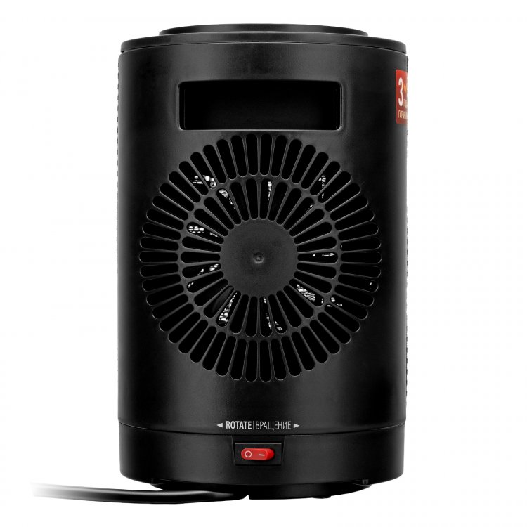 Тепловентилятор керамический DTFC-1200S, вращение, 3 реж., вент., нагрев 600/1200 Вт // Denzel Тепловентилятор керамический DTFC-1200S, вращение, 3 реж., вент., нагрев 600/1200 Вт // Denzel