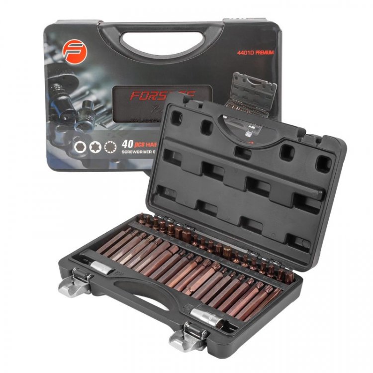 Набор бит с битодержателями "Premium", 40пр. (10мм)(75/30мм: T20-T55,H4-H12,M5-M12) в пластиковом кейсе Набор бит с битодержателями "Premium", 40пр. (10мм)(75/30мм: T20-T55,H4-H12,M5-M12) в пластиковом кейсе