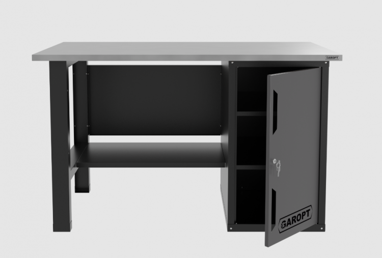 Верстак однотумбовый для слесарных работ 1400*700 GAROPT серый, GT1400STD.grey