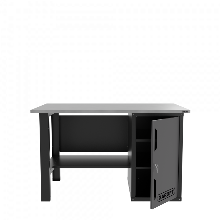 Верстак однотумбовый для слесарных работ 1400*700 GAROPT серый, GT1400STD.grey