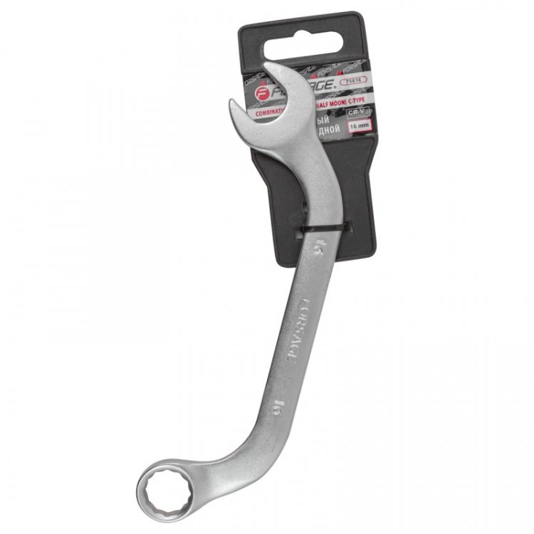 Ключ рожково-накидной С-образный 16мм на пластиковом держателе