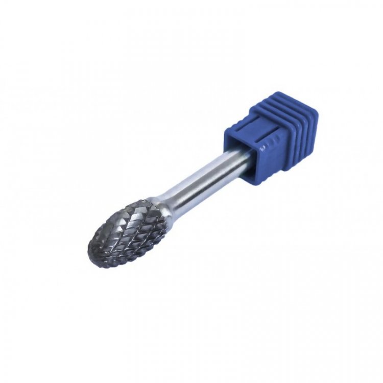 Шарошка сферическая вытянутая по металлу(Ø 6мм,Ø хвостовика 6мм),в пластиковом футляре