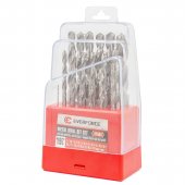 Набор сверл по металлу 19пр(1-10мм, шаг 0,5мм),в пластиковом футляре