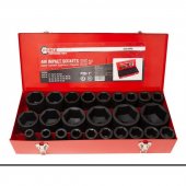 Набор головок ударных глубоких 25пр,1" 4гр./6гр(17,19,21,22-4гр.;17,19,21,22,24,27,30,32,33,34,36,38,41,46,50,52,55,60,65,70,75мм-6гр.)в метал. кейсе