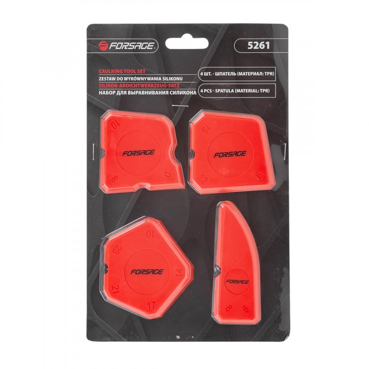 Набор шпателей для выравнивания силикона 4пр, в блистере
