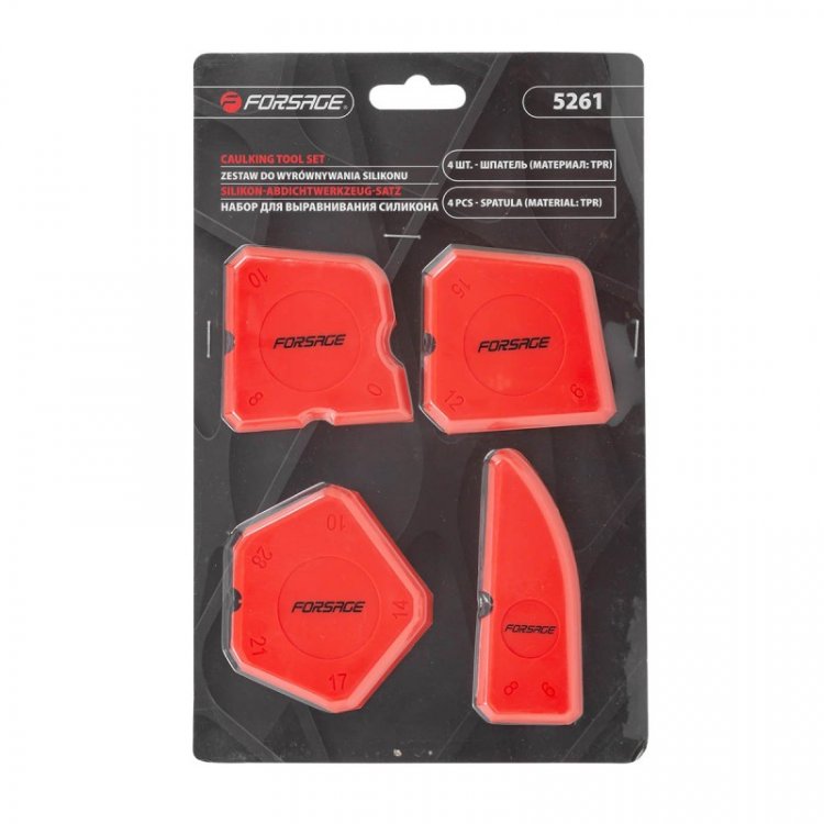 Набор шпателей для выравнивания силикона 4пр, в блистере
