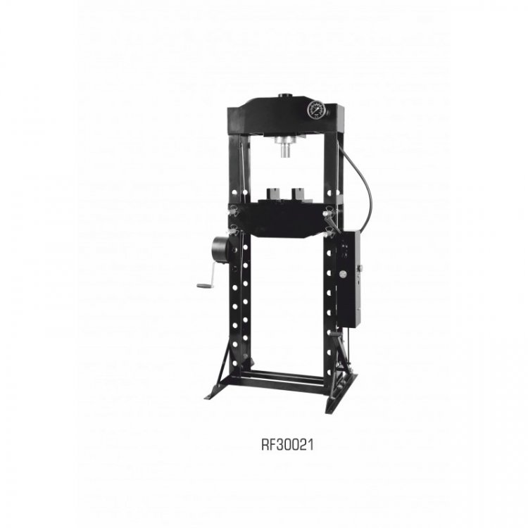 Пресс гидравлический напольный 30т, ручной/ножной привод (рабочая высота: 166-1126мм, рабочая ширина: 540мм, рабочий стол: 200х540мм, ход штока: 150мм