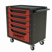 Тележка инструментальная Garopt 5 ящиков КРАСНАЯ, Серия "Low-cost" Тележка инструментальная Garopt 5 ящиков КРАСНАЯ, Серия "Low-cost"